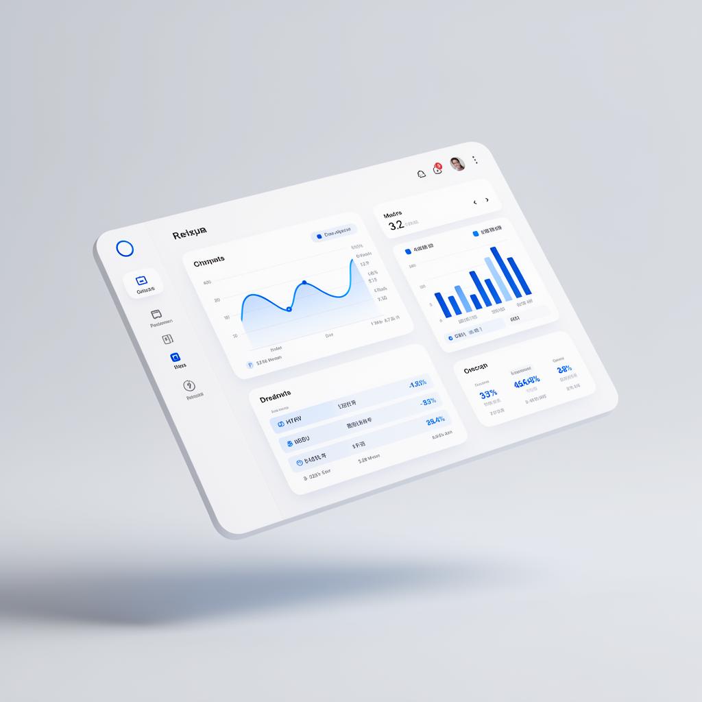 Dashboard moderno con métricas