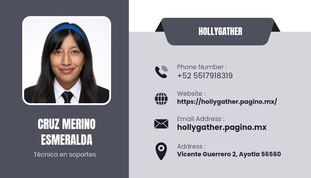 Tarjeta de presentación de Cruz Merino Esmeralda — Técnica en soportes en Hollygather